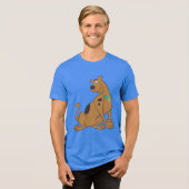 Scooby-Doo Bashful Pose Tri-Blend Shirt (Voorkant volledig)