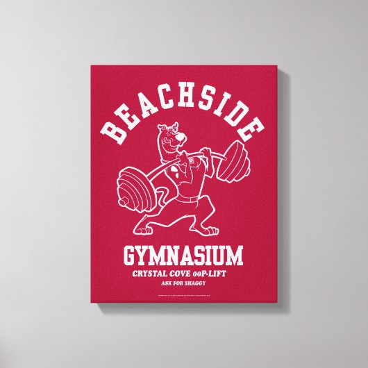 Scooby-Doo "Beachside Gymnasium" Gewichtsopheffing Canvas Afdruk (Voorkant)