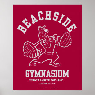 Scooby-Doo "Beachside Gymnasium" Gewichtsopheffing Poster
