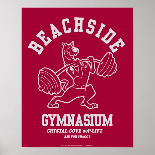 Scooby-Doo "Beachside Gymnasium" Gewichtsopheffing Poster (Voorkant)