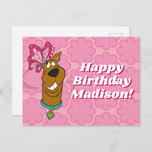 Scooby-Doo Butterfly Kisses Briefkaart (Voorkant / Achterkant)