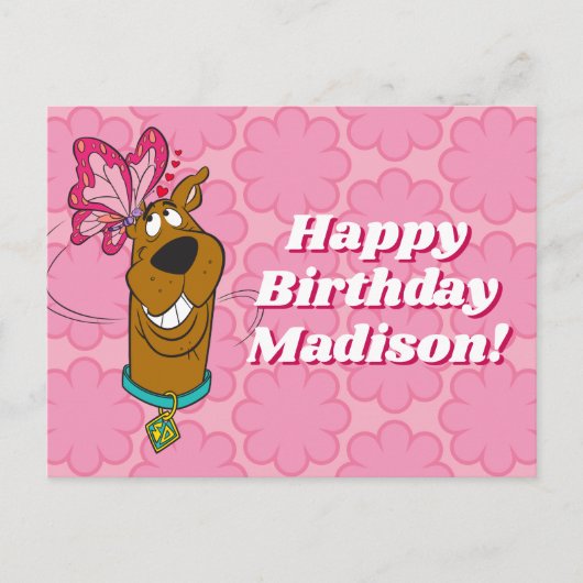 Scooby-Doo Butterfly Kisses Briefkaart (Voorkant)