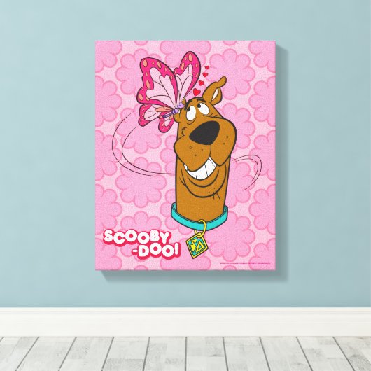Scooby-Doo Butterfly Kisses Canvas Afdruk (Insitu (Houten vloer))