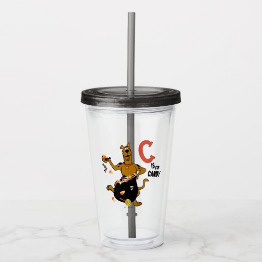 Scooby-Doo | C is voor Snoep Acryl Drinkbeker (Voorkant)