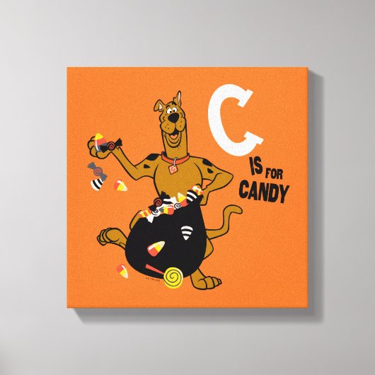 Scooby-Doo | C is voor Snoep Canvas Afdruk (Voorkant)