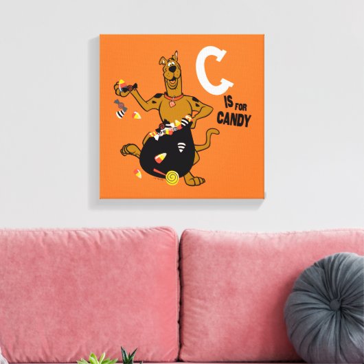 Scooby-Doo | C is voor Snoep Canvas Afdruk (Insitu (Woonkamer))