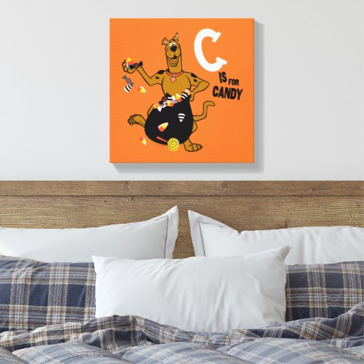 Scooby-Doo | C is voor Snoep Canvas Afdruk (Insitu (Slaapkamer))