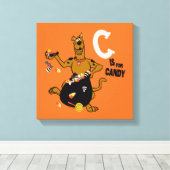 Scooby-Doo | C is voor Snoep Canvas Afdruk (Insitu (Houten vloer))