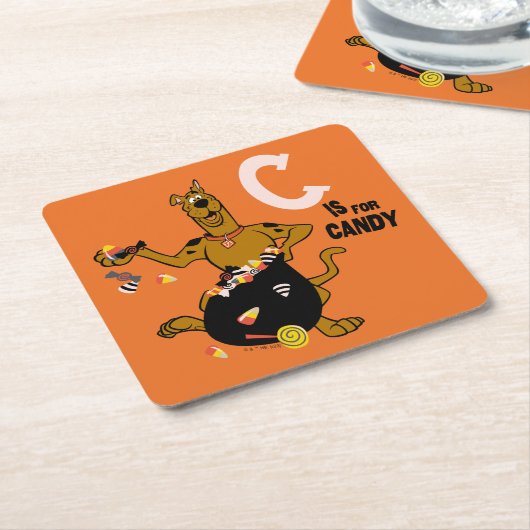 Scooby-Doo | C is voor Snoep Kartonnen Onderzetters (Schuin)
