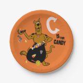 Scooby-Doo | C is voor Snoep Papieren Bordje (Voorkant)