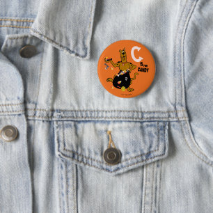 Scooby-Doo C is voor Snoep Ronde Button 5,7 Cm