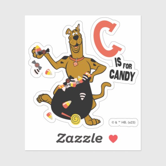 Scooby-Doo | C is voor Snoep Sticker (Vel)