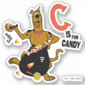 Scooby-Doo | C is voor Snoep Sticker (Voorkant)