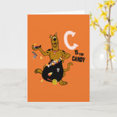 Scooby-Doo | C staat voor Candy Kaart (Gele Bloem)
