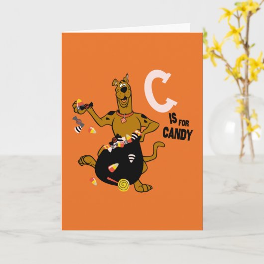 Scooby-Doo | C staat voor Candy Kaart (Gele Bloem)