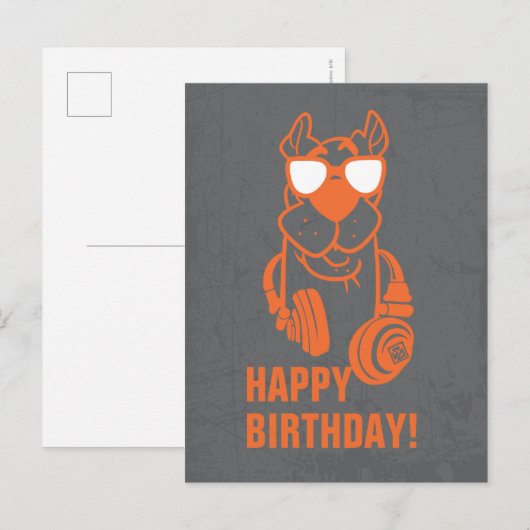 Scooby-Doo "Crazy Cool" hoofdtelefoon Grafisch Briefkaart (Voorkant / Achterkant)