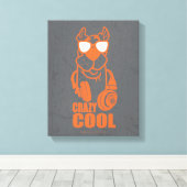 Scooby-doo "Crazy Cool" hoofdtelefoon Grafisch Canvas Afdruk (Insitu (Houten vloer))