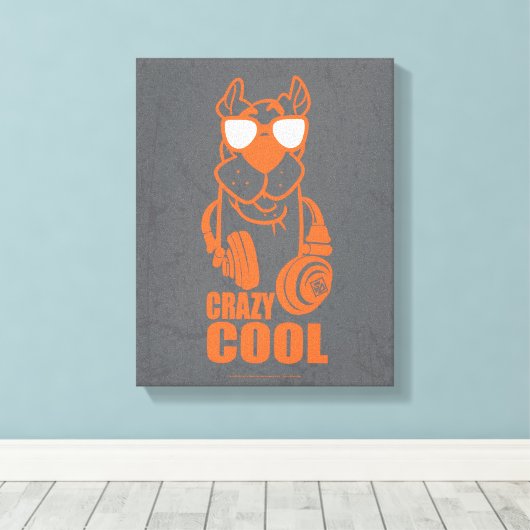 Scooby-doo "Crazy Cool" hoofdtelefoon Grafisch Canvas Afdruk (Insitu (Houten vloer))