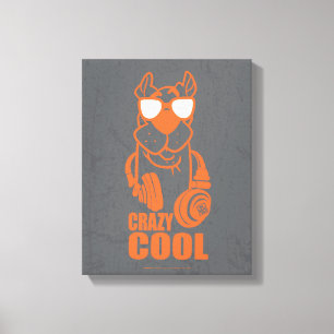 Scooby-doo "Crazy Cool" hoofdtelefoon Grafisch Canvas Afdruk