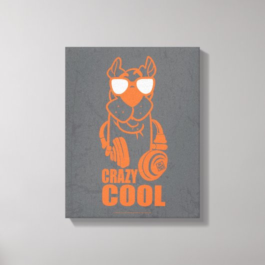 Scooby-doo "Crazy Cool" hoofdtelefoon Grafisch Canvas Afdruk (Voorkant)