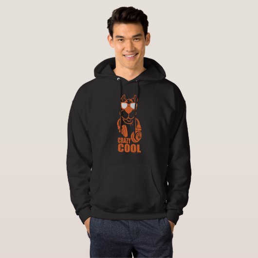 Scooby-doo "Crazy Cool" hoofdtelefoon Grafisch Hoodie (Voorkant volledig)