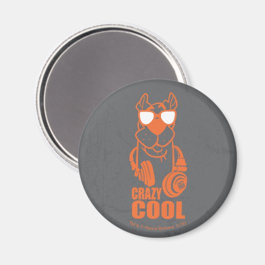 Scooby-Doo "Crazy Cool" hoofdtelefoon Grafisch Magneet (Voorkant / Achterkant)