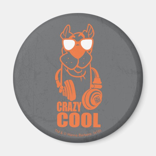 Scooby-Doo "Crazy Cool" hoofdtelefoon Grafisch Magneet (Voorkant)
