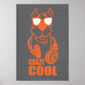 Scooby-Doo "Crazy Cool" hoofdtelefoon Grafisch Poster (Voorkant)