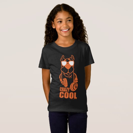 Scooby-Doo "Crazy Cool" hoofdtelefoon Grafisch T-shirt (Voorkant volledig)
