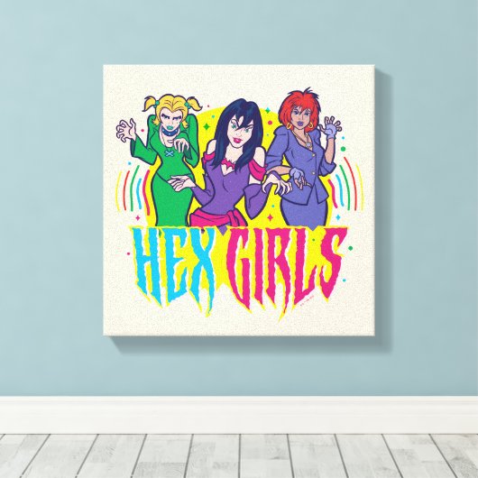 Scooby-Doo | De Hex Meisjes Canvas Afdruk (Insitu (Houten vloer))