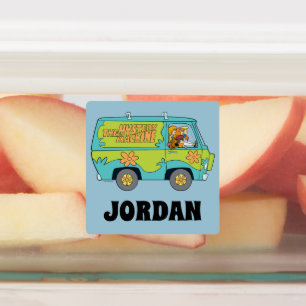 Scooby-Doo De Mystery Machine Jouw namen toevo Labels