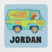 Scooby-Doo | De Mystery Machine | Jouw namen toevo Labels (Design 2)