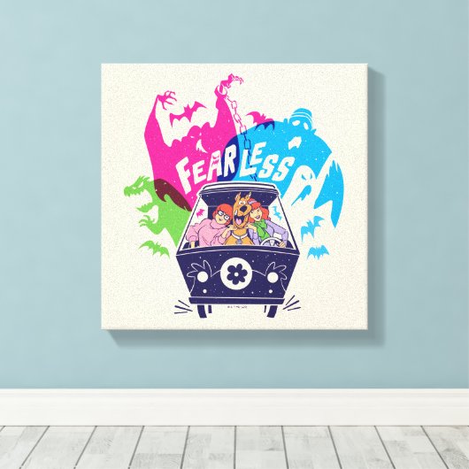 Scooby-Doo | De onbevreesde Mystery Machine Canvas Afdruk (Insitu (Houten vloer))