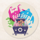 Scooby-Doo | De onbevreesde Mystery Machine Ronde Kartonnen Onderzetter (Voorkant)