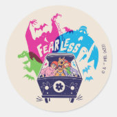 Scooby-Doo | De onbevreesde Mystery Machine Ronde Sticker (Voorkant)