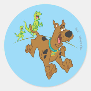Scooby-Doo Dinosaur Escape Ronde Sticker