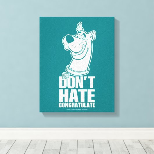 Scooby-Doo "Don't Hate, Congratulate" Graphic Canvas Afdruk (Insitu (Houten vloer))