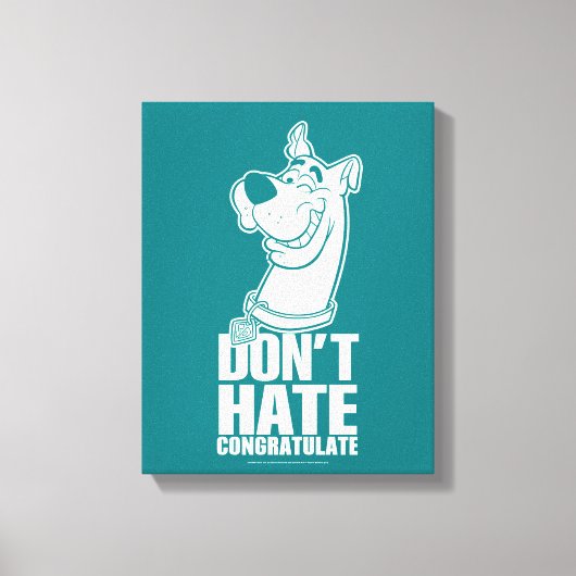 Scooby-Doo "Don't Hate, Congratulate" Graphic Canvas Afdruk (Voorkant)