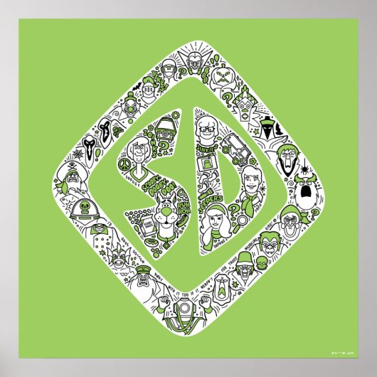 Scooby-Doo Doodle Art Poster (Voorkant)