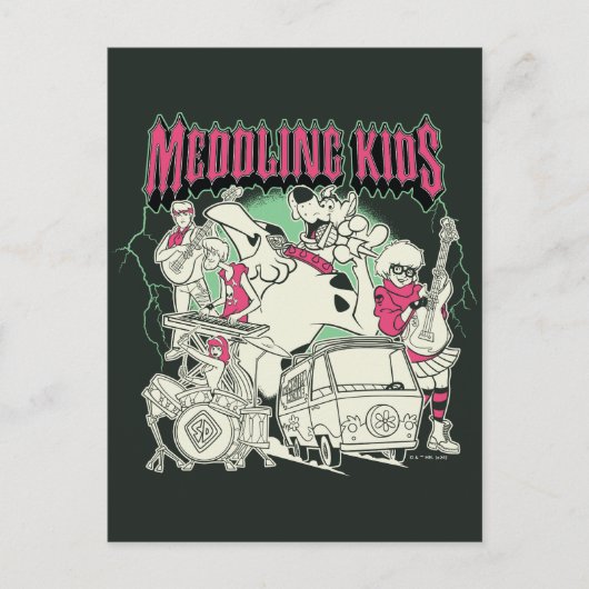 Scooby-Doo en de bende bemoeienis Kinder Punk Band Briefkaart (Voorkant)