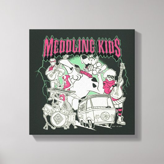 Scooby-Doo en de bende bemoeienis Kinder Punk Band Canvas Afdruk (Voorkant)
