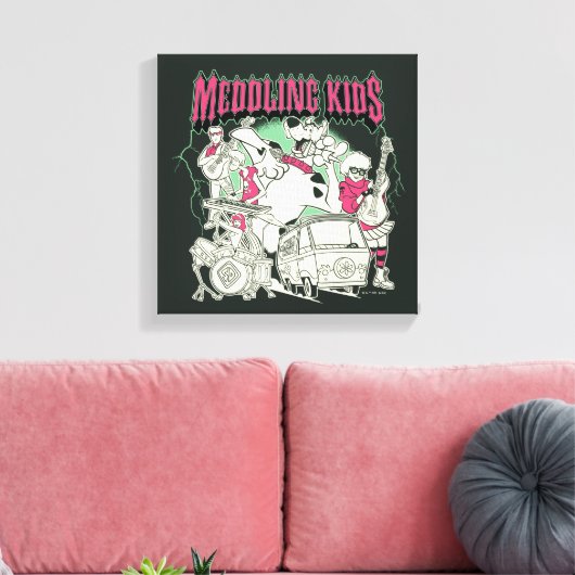 Scooby-Doo en de bende bemoeienis Kinder Punk Band Canvas Afdruk (Insitu (Woonkamer))