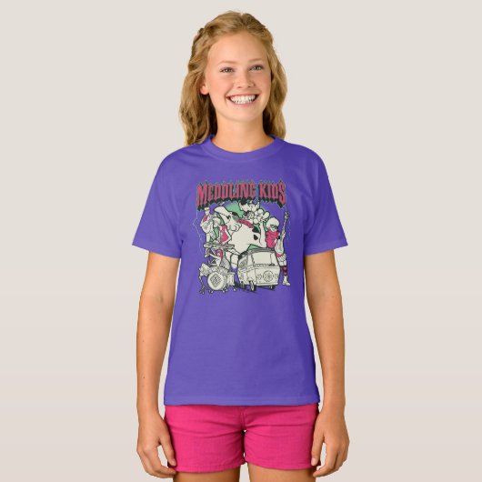 Scooby-Doo en de bende bemoeienis Kinder Punk Band T-shirt (Voorkant volledig)
