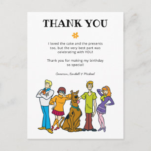 Scooby-Doo en de bende verjaardag bedankt Briefkaart