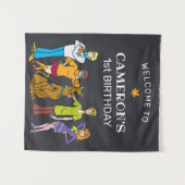 Scooby-Doo en de bende Verjaardag Groovy Wandkleed (Voorkant (horizontaal))