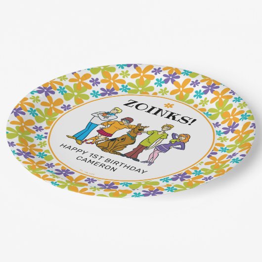 Scooby-Doo en de Birthday Gang Groovy Papieren Bordje (Gekanteld)