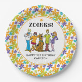 Scooby-Doo en de Birthday Gang Groovy Papieren Bordje (Voorkant)
