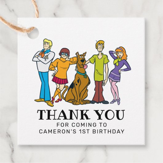 Scooby-Doo en de Gang Bedankt Bedankjes Labels (Voorkant)