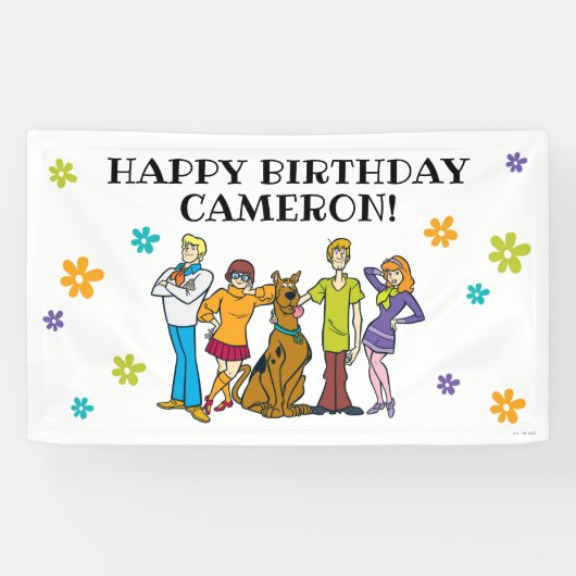 Scooby-Doo en de Gang Birthday Spandoek (Horizontaal)