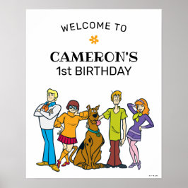 Scooby-Doo en de Gang Groovy Birthday Sign Poster